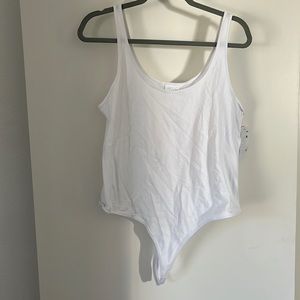 NWT Abound White Tank Bodysuit - Size XL